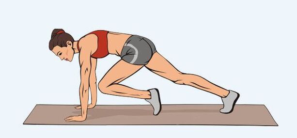 ejercicio de elevación de rodilla